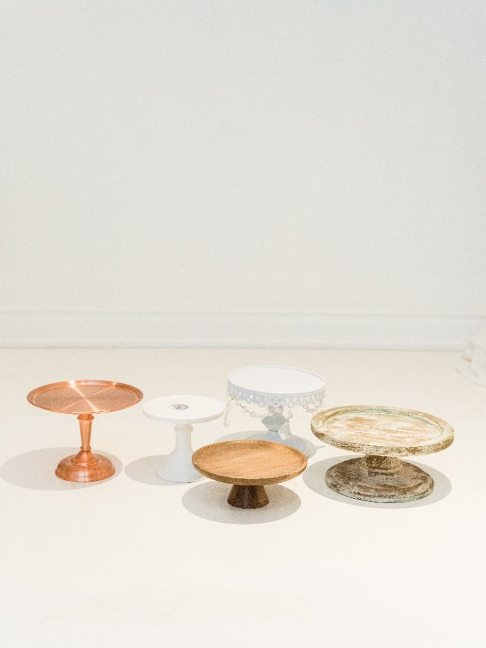 Set of FIVE cake stands